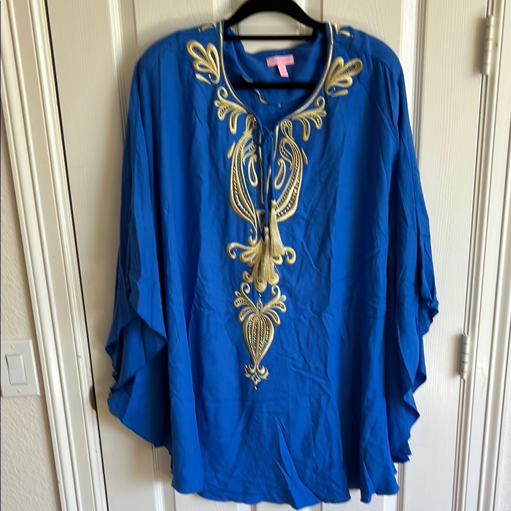 Lilly Pulitzer Blue Embroidered Women's Top/Dress